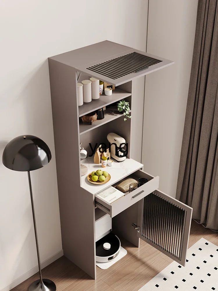 LHH side cabinet rock slab coffee multi-functional storage locker living room sweeping robot cabinet