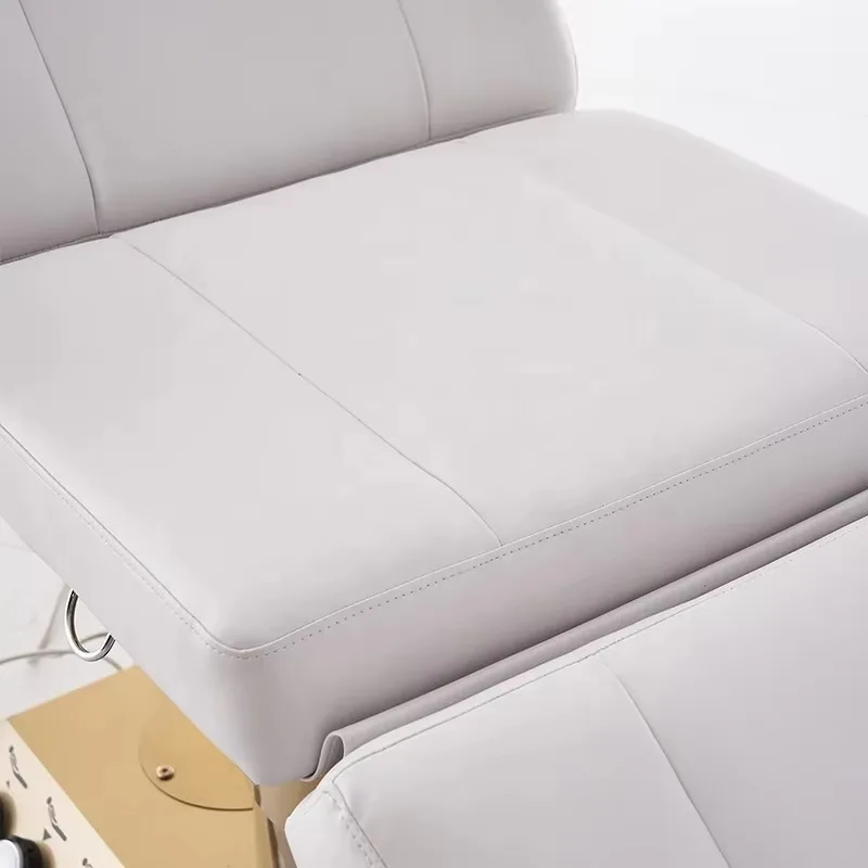 Facial Bed Beauty Salon Furniture 4 Motors Electric Eyelashes Extension Bed Gold Base Electric Massage Tables for Sale