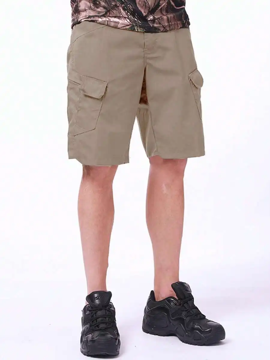 

Mens Cargo Shorts With Multiple Pockets Elastic Waist Outdoor Tactical Hiking Hunting Shorts