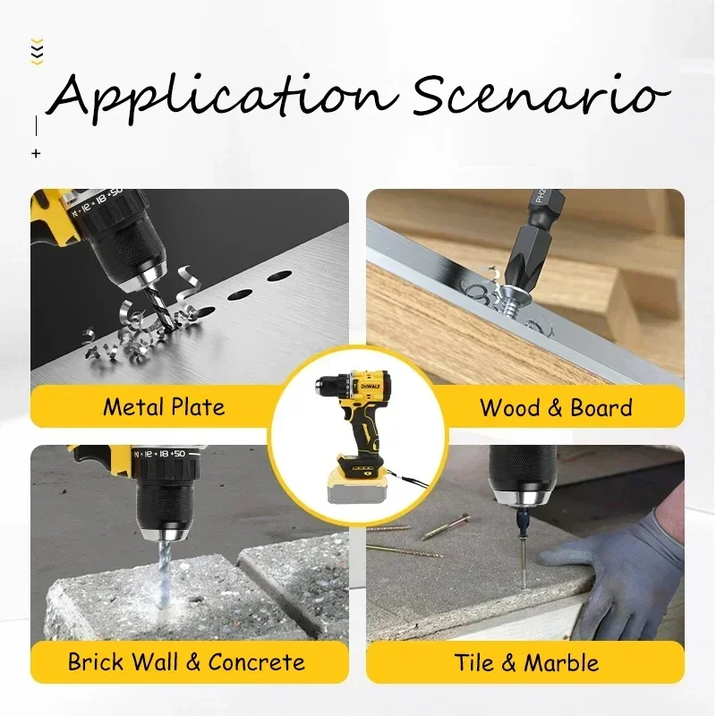 家庭用リチウムパーカッションドリル電動ドライバー電動レンチ DeWalt 18V リチウム電池 DCD805 リチウムイオン電動工具