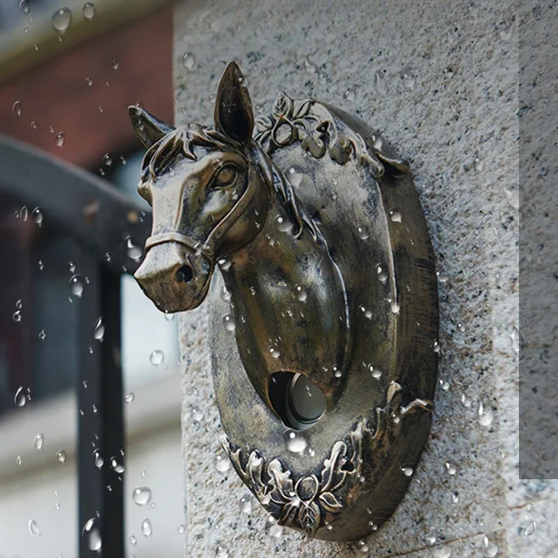 

innovative waterproof villa doorbell household wireless self-generation courtyard ultra-long-distance creative horse head beeper