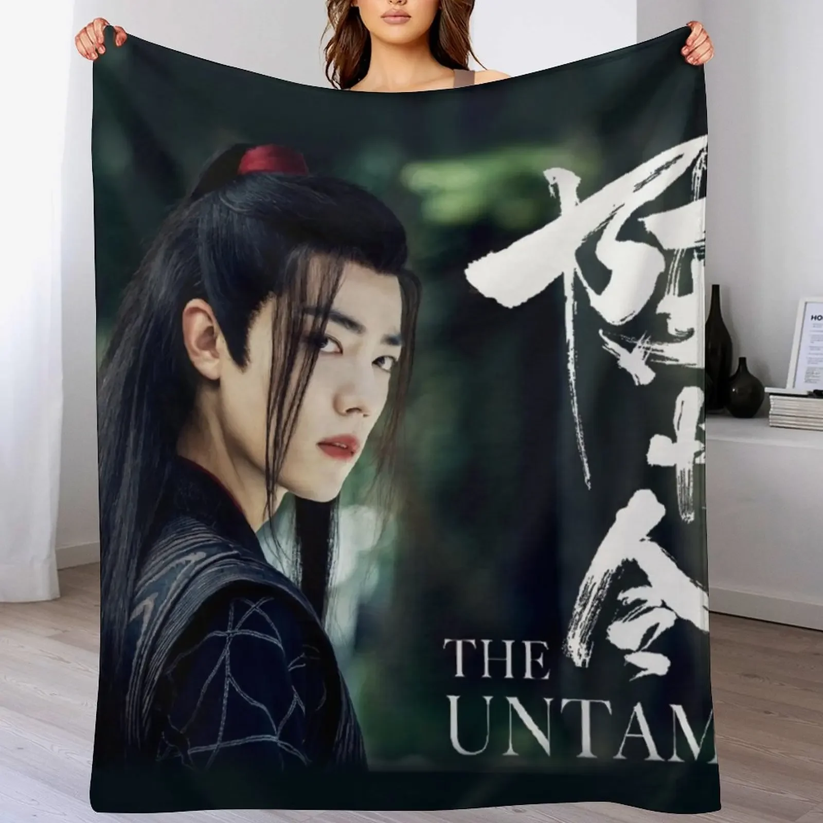 wei wuxian black Throw Blanket Quilt anime Vintage cosplay anime Blankets