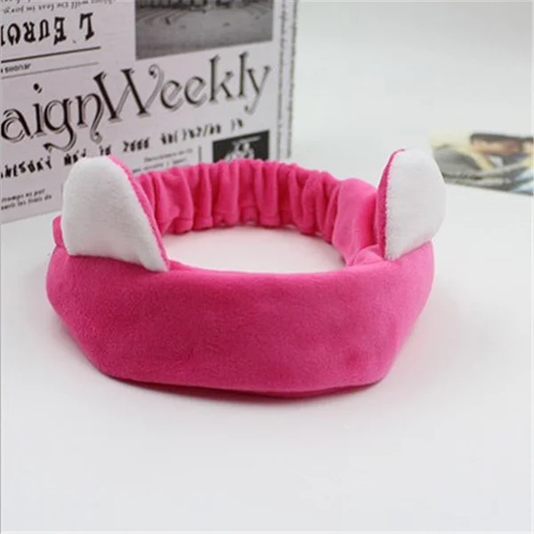 

5 шт., повязки для волос с кошачьими ушками для женщин, эластичные повязки на голову для мытья лица, макияжа, спа, бега, легкая, прочная, портативная повязка для мытья лица