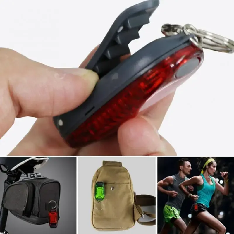 Waterproof Night Running Safety LED Light Cycling Bicycle Outdoor Camping Warning Light Clip for Dog Backpack Bicycle Tail Lamp