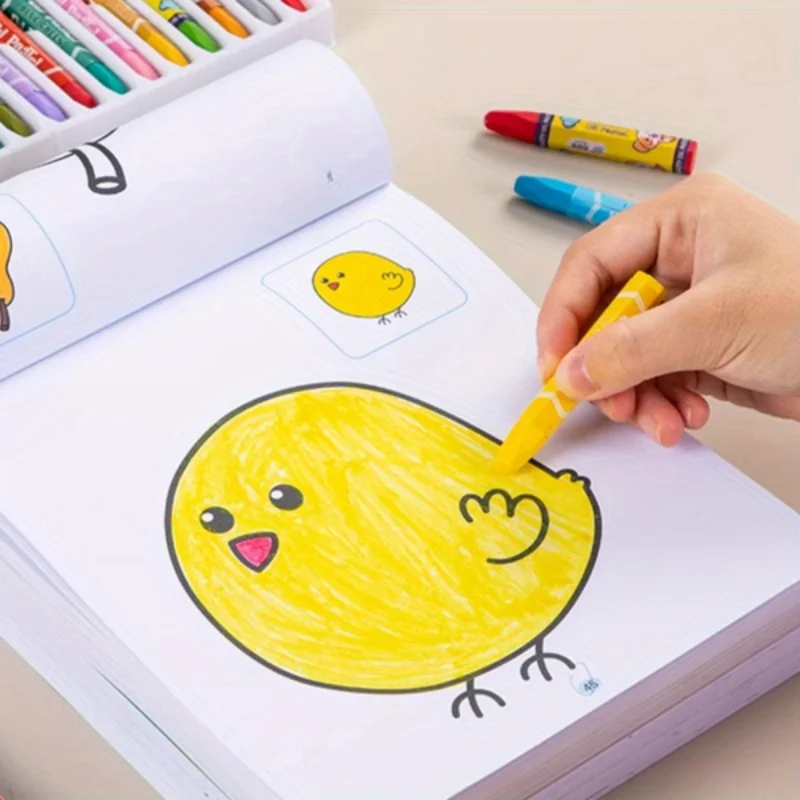 

95 Pages Diverse Content Kids' Coloring Book Vibrant Animal & Nature Designs Drawing Workbook