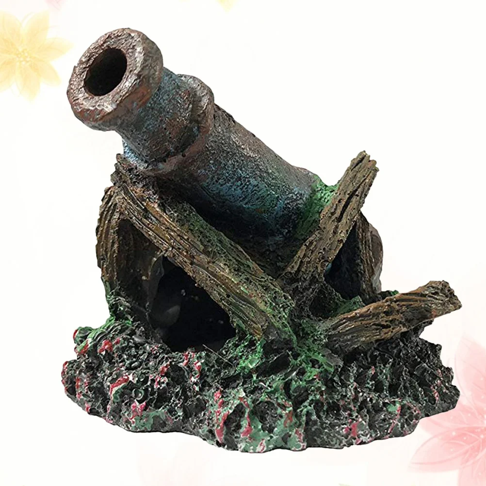 

1Pcs Fish Tank Aquarium Decor Wreckage Landscaping Ornament Durable Resin Safe Realistic Hiding Shelter Aquarium