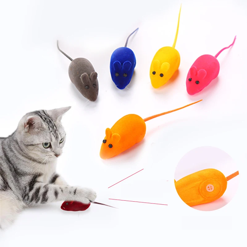 

1/3/5Pcs Mini Vivid Mouse Toys Lightweight Funny Cute Cat Chew Toy Simple Flocking Small Simulation Fake Animal