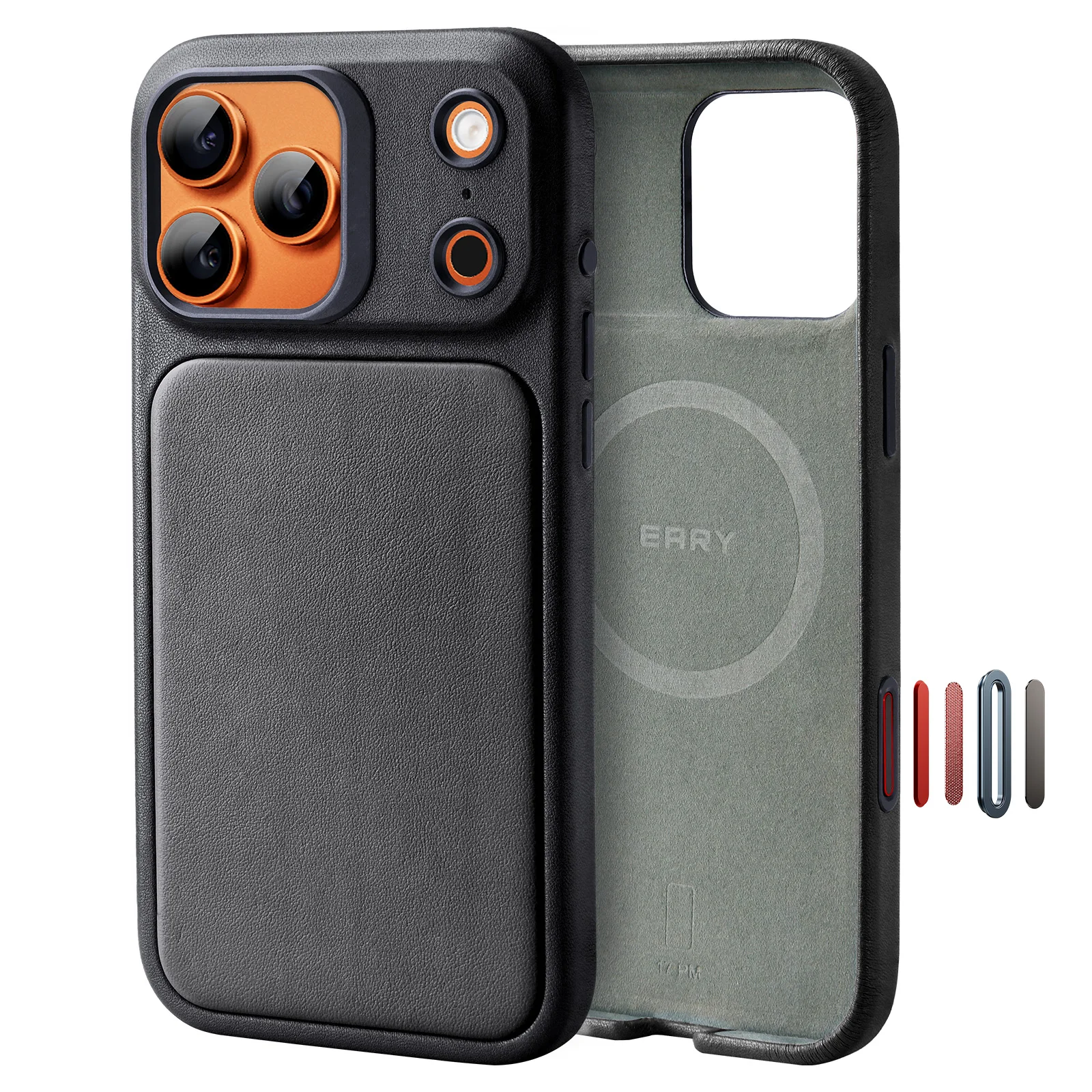 

Oatsbasf Modern Hues Phone Case for iPhone 17 Pro Max / 17 Pro Drop Protection Leather Phone Cover Fit for Magsafe Accessories