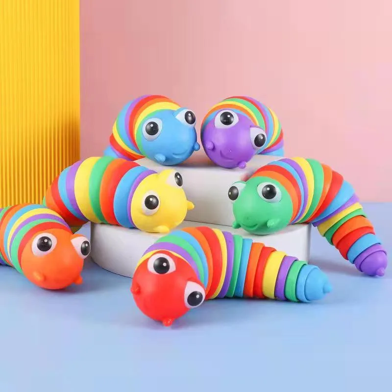 Colorful Slug Snail Seal Kawaii Transform Caterpillar Fidget Toys Adult Kids Decompression Venting Children's Educational Toys