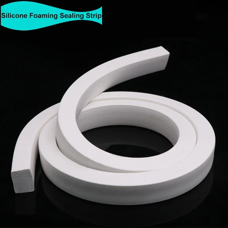 

1~20m White Silicone Foamed Sealing Strips Square Trim Seal Silicon Rubber Silicone Sponge Strips VMQ Door Windows Gasket Seal