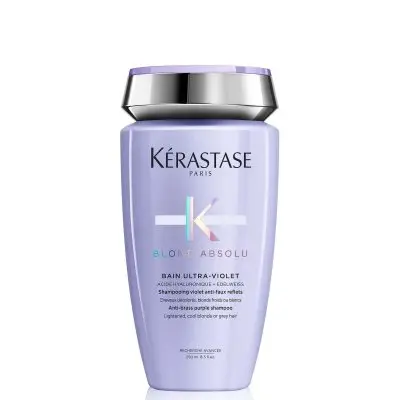 Kerastase Blond Absolu Bain Ultra-Violet Purple Shampoo for Blonde Hair, 250ml (Opaque Bottle). Original Professional Hair Care.