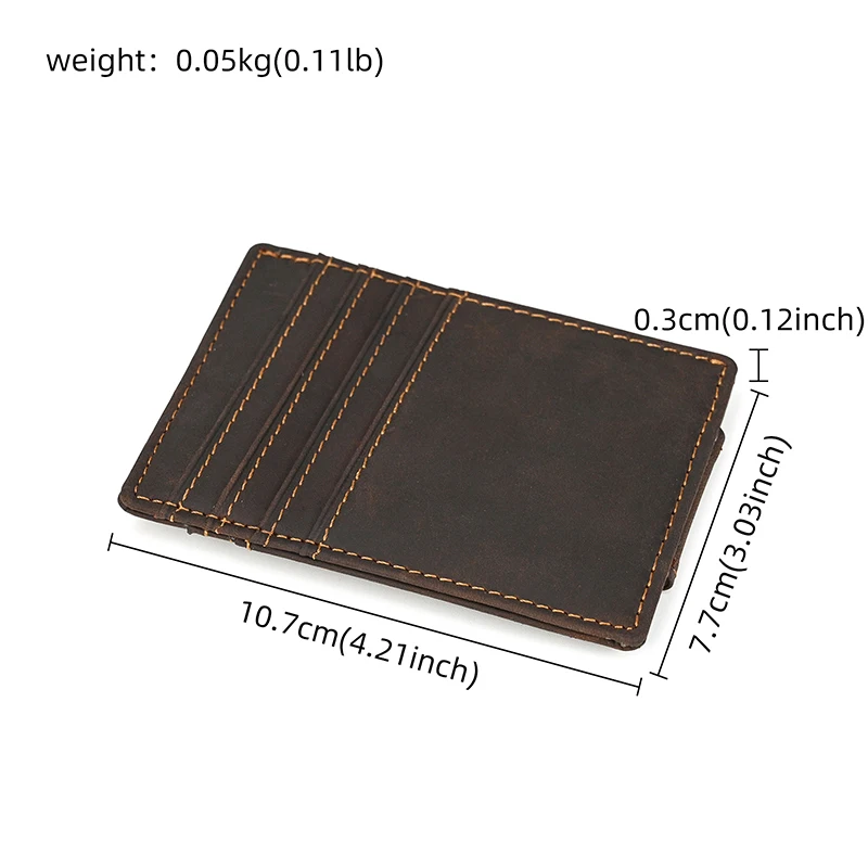 Luufan Genuine Leather Card Holder Purse Real Leather Hasp Card Case Clutch Wallets Slots For Men Women Mini Slim Short Purse