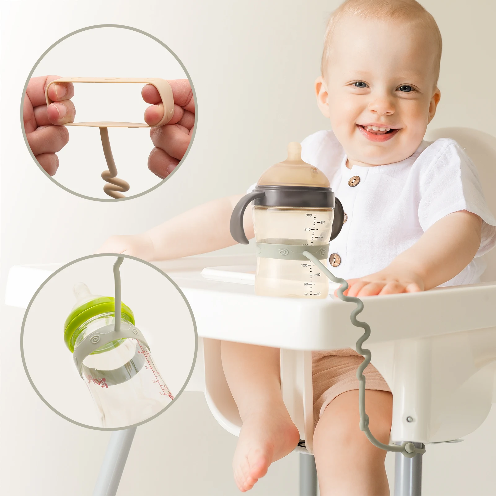 Sangles de jouet en silicone pour bébé, attache-sucette anti-perte, support de jouet réglable pour bébé, adapté à divers produits pour bébé, 5 pièces