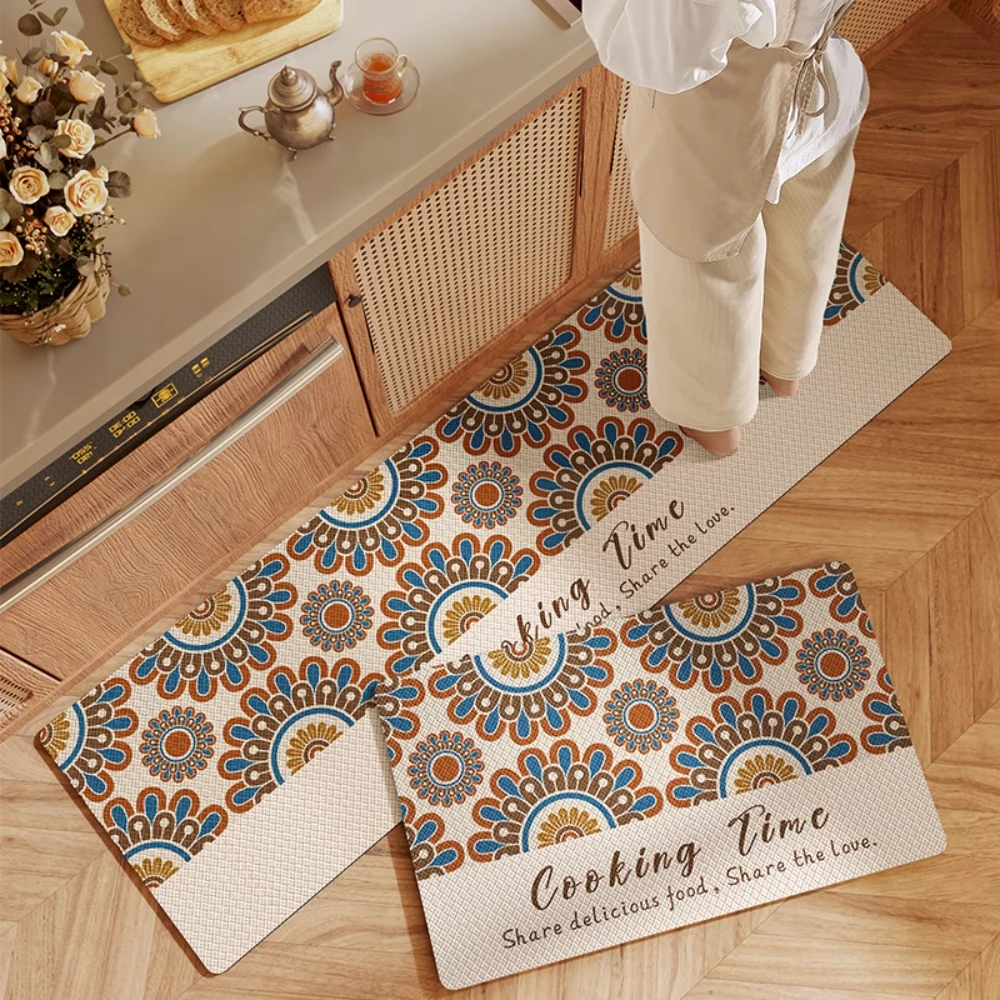 

VIKAMA Kitchen Floor Mat plus Bedroom Living Room Long Bedside Area Rug and Hallway Soft Washable Carpet that is Anti Slip