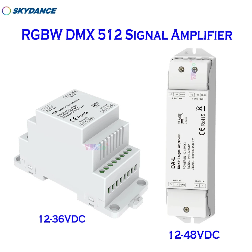 Skydance DA-L/DA 2 Channel DMX512 Signal Extender Amplifier Use for RGBW LED Strip Light