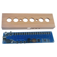 IN14 Glow Tube Clock DIY Tube Clock Kit Beech Wood Shell IN14 Nixie Tube Digital LED Clock Assembly Kit DC12V 1A for Experiments