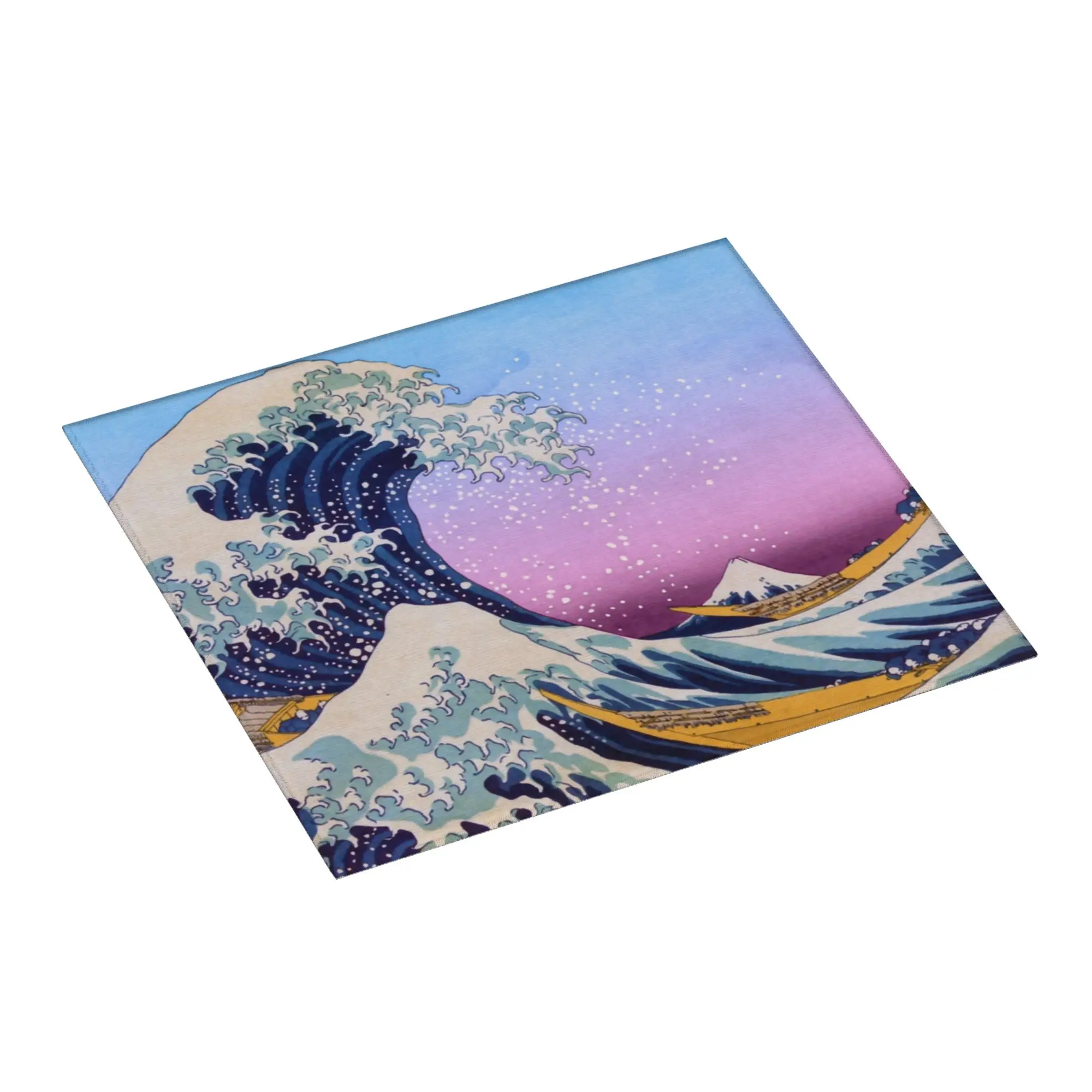 The Great Wave off Kanagawa Non Slip Kitchen Counter Protector Mat Barware Tableware Reusable  Bathroom Drying Mat For Kitchen