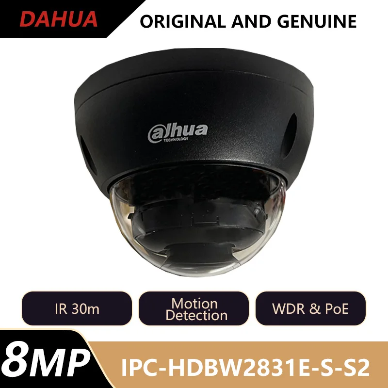 

Dahua 8MP 4K IR Dome IP Camera Support Motion Detection IP67 IK10 PoE CCTV WDR Security Protection IPC-HDBW2831E-S-S2