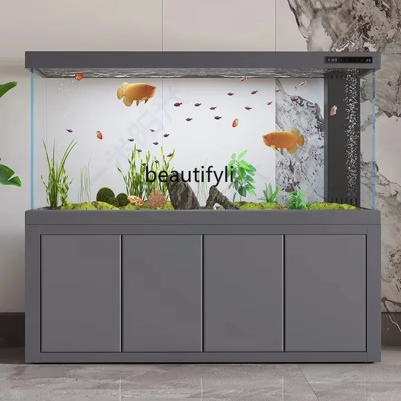 

Аквариум R HHFish для гостиной, из ультрапрозрачного стекла, большой, с интегрированным донным фильтром, полный комплект, для содержания драконьих рыб, для офиса.