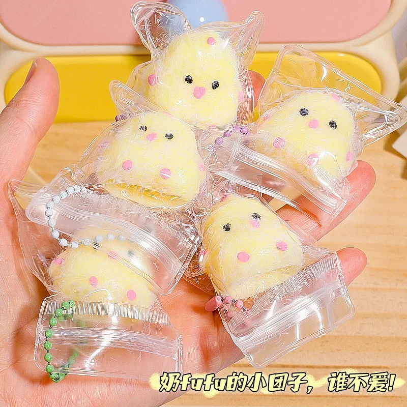 Mini Chick Squishy, Slow Rising Mud Texture Stress Relief Pendant Toy
