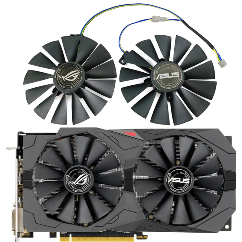 NEW 2FAN 95MM T129215SM FDC10M12S9-C GTX 1050 GPU Fan，For ASUS RX 580 570 470，ASUS GTX 1070TI 1050TI 1050 Video Card Cooling Fan