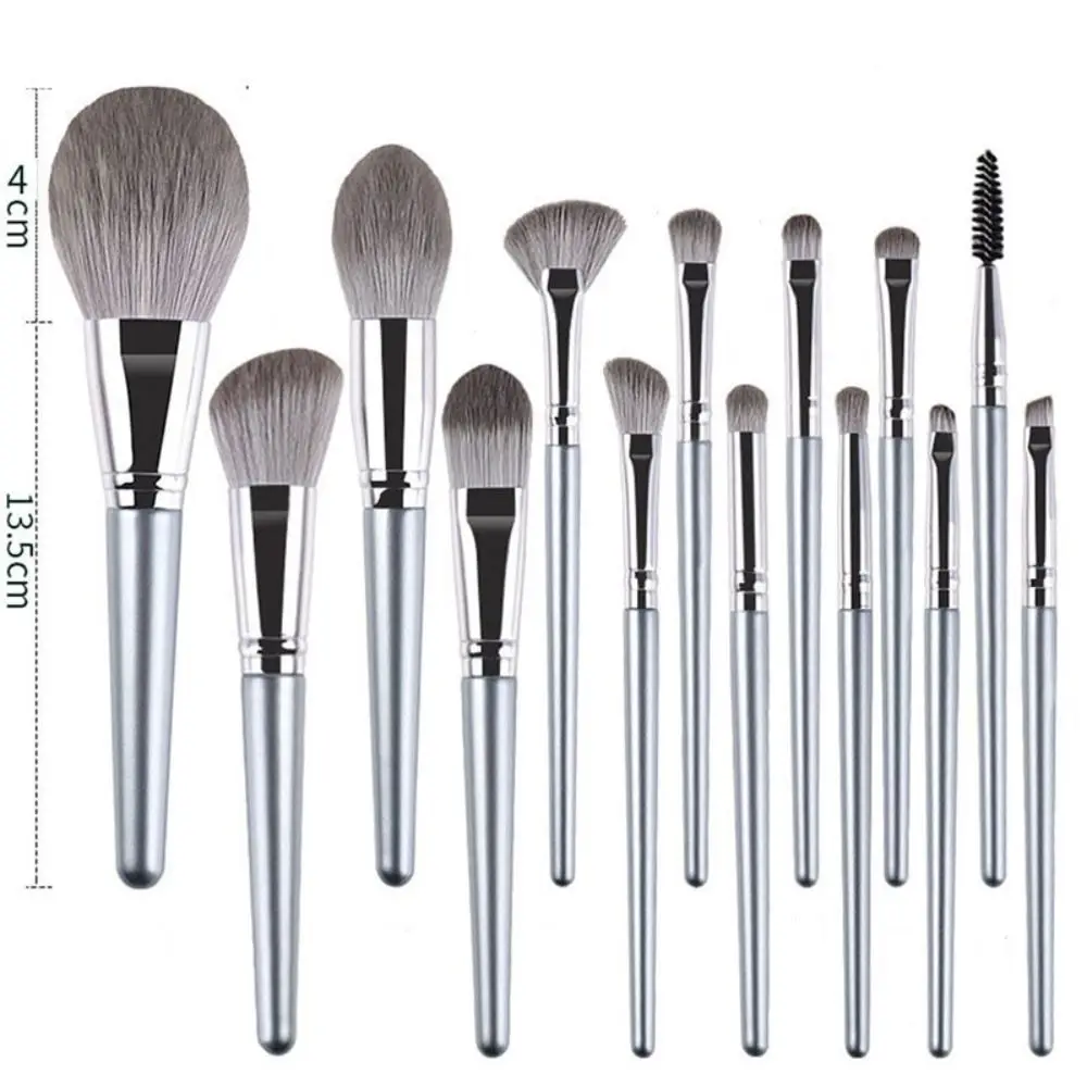 Mode Pluizige 14-delige make-upborstels Set Zachte concealer Mengborstel Oogschaduwborstel Dames Schoonheid