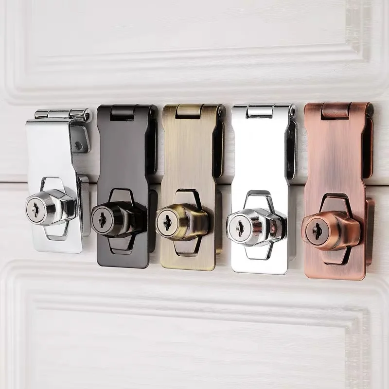 KK&FING With Lock Drawer Locks Cabinet Locks Two-in-one Belt lock Single Open Thickened Cabinet Lock