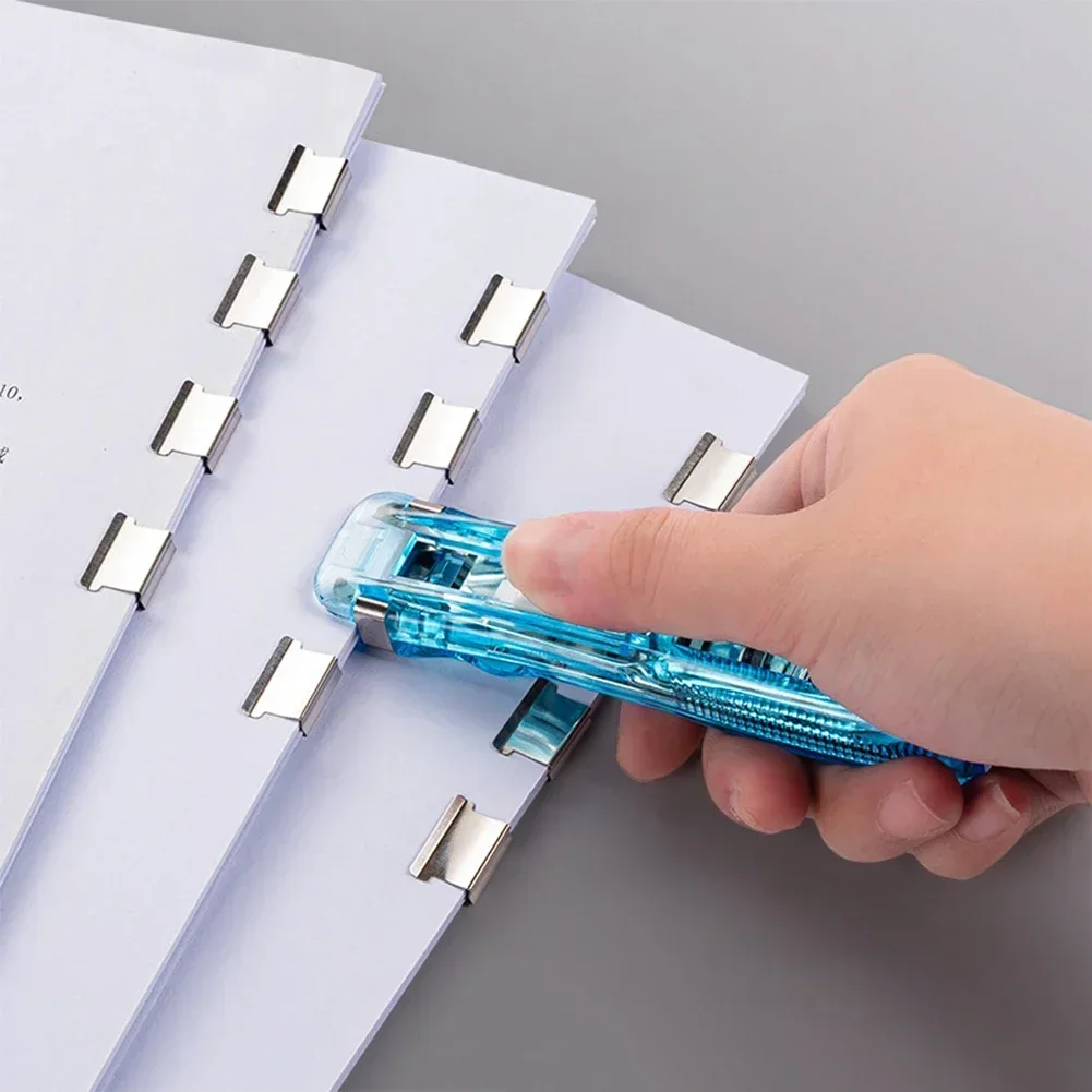 Push Clip Stapler Staple Remover Binder Push Clamp Tape Dispenser Paper Clips Office Supplies Set Desktop Stapler Stationary