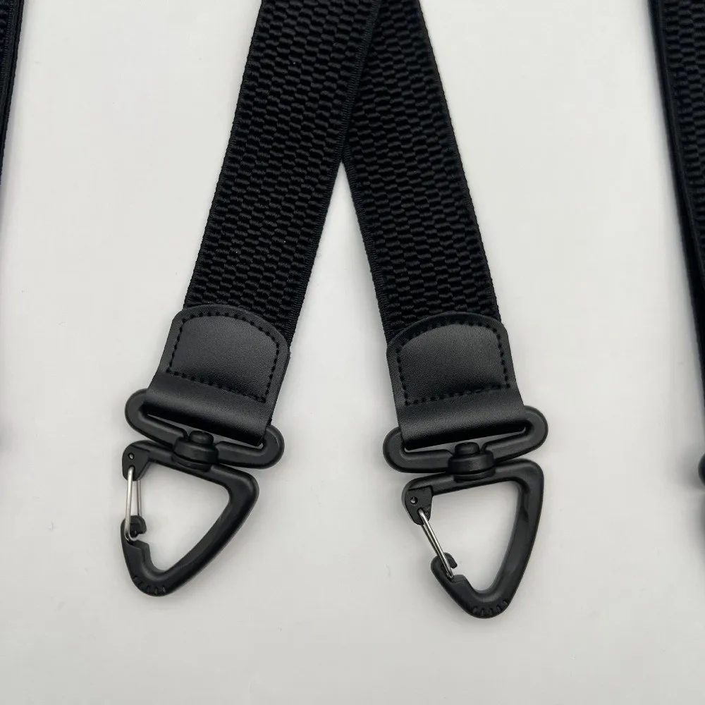 Heavy Duty Work Suspenders 3.8cm Wide with 3/4 Rotatable Gripper Clasps Adjustable Suspenders Y-Type X-Type Elegant