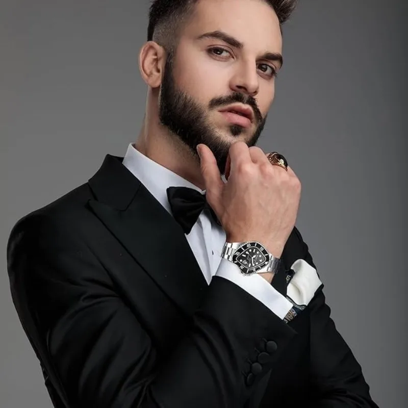 ساعة ملتوية إبداعية من تصادم العصور الوسطى؛ ساعة بسوار فولاذي عالي الجودة؛ ساعة رجالية فاخرة لكبار السن. #4