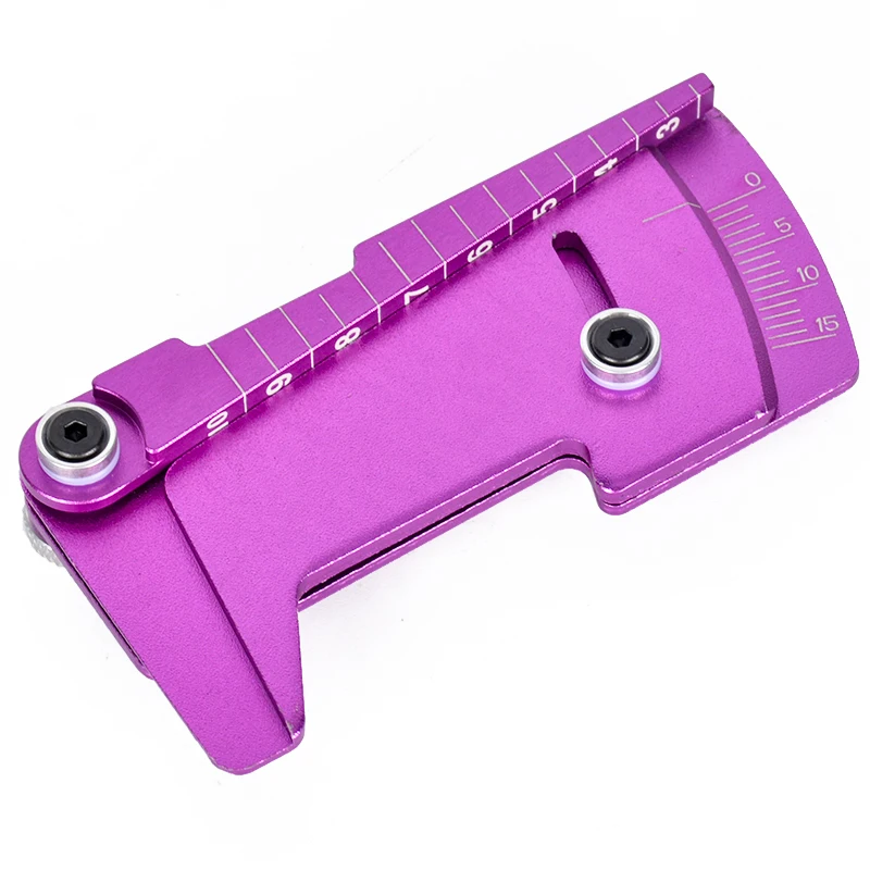 PYFORE Metall-Aluminium-Legierung Einstelllineal für 1/10 RC Modell Touring Car Drift Racing Werkzeuge YOKOMO HSP Tamiya MST – Detail 12