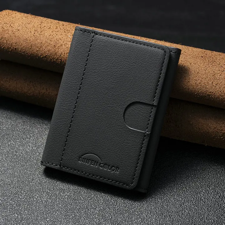 Magnetischer Kartenhalter aus Leder, geeignet für Magsafe-Funktion, Handyhülle, Brieftasche, Flip-Kartenfach, Ständer, Funda-Cover
