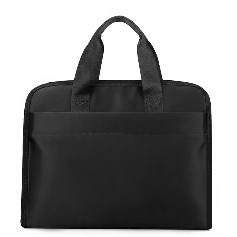 Business and Leisure Portable Briefcase 2024 Simple and Versatile Solid Color Computer Bag Large Capacity Waterproof Handbag