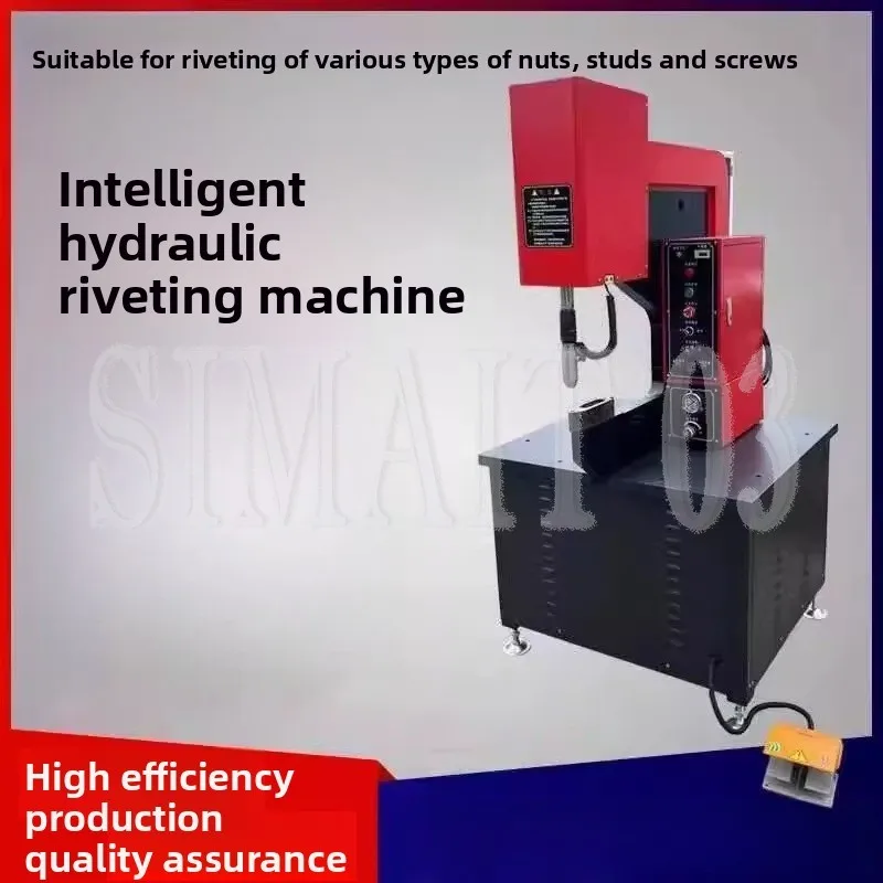 Hydraulic Press Riveting Machine | Automatic Feeder for Nuts/Screws/Studs | Anti-Pinch Clinching Tool