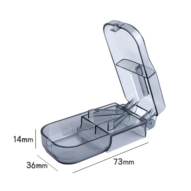 Pill Caplets Medicine Dose Tablet Cutter Splitter Divide Compartment Storage Box Compartment Storage Box Portable Home Medicine