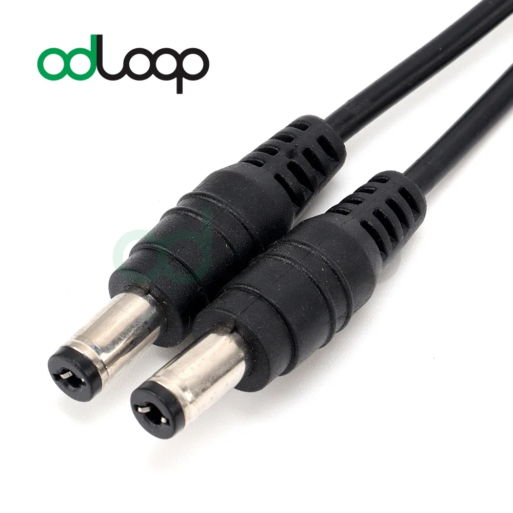 ODLOOP-Cable divisor de enchufe de alimentación macho, tira Led CCTV, 12v DC, 1 hembra a 2 4 vías