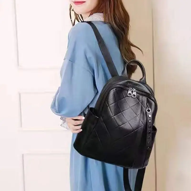 

Новые модные женские рюкзаки из коровьей натуральной кожи, роскошный брендовый женский повседневный рюкзак из натуральной кожи для девочек и студентов