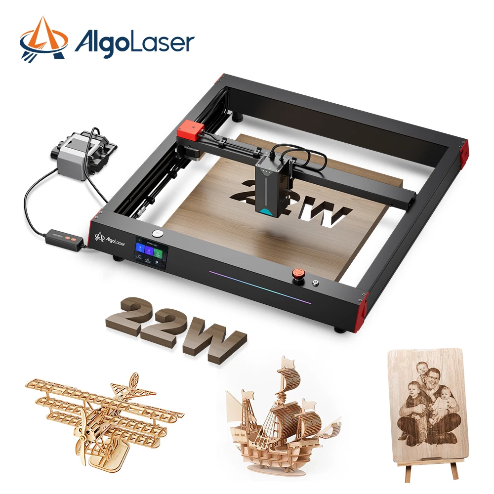 

Algolaser CE ROHS FCC Approval Large Size 400*400mm Laser Cutting Machine Diy Laser Engraving Machines For Kraft Wood Leather