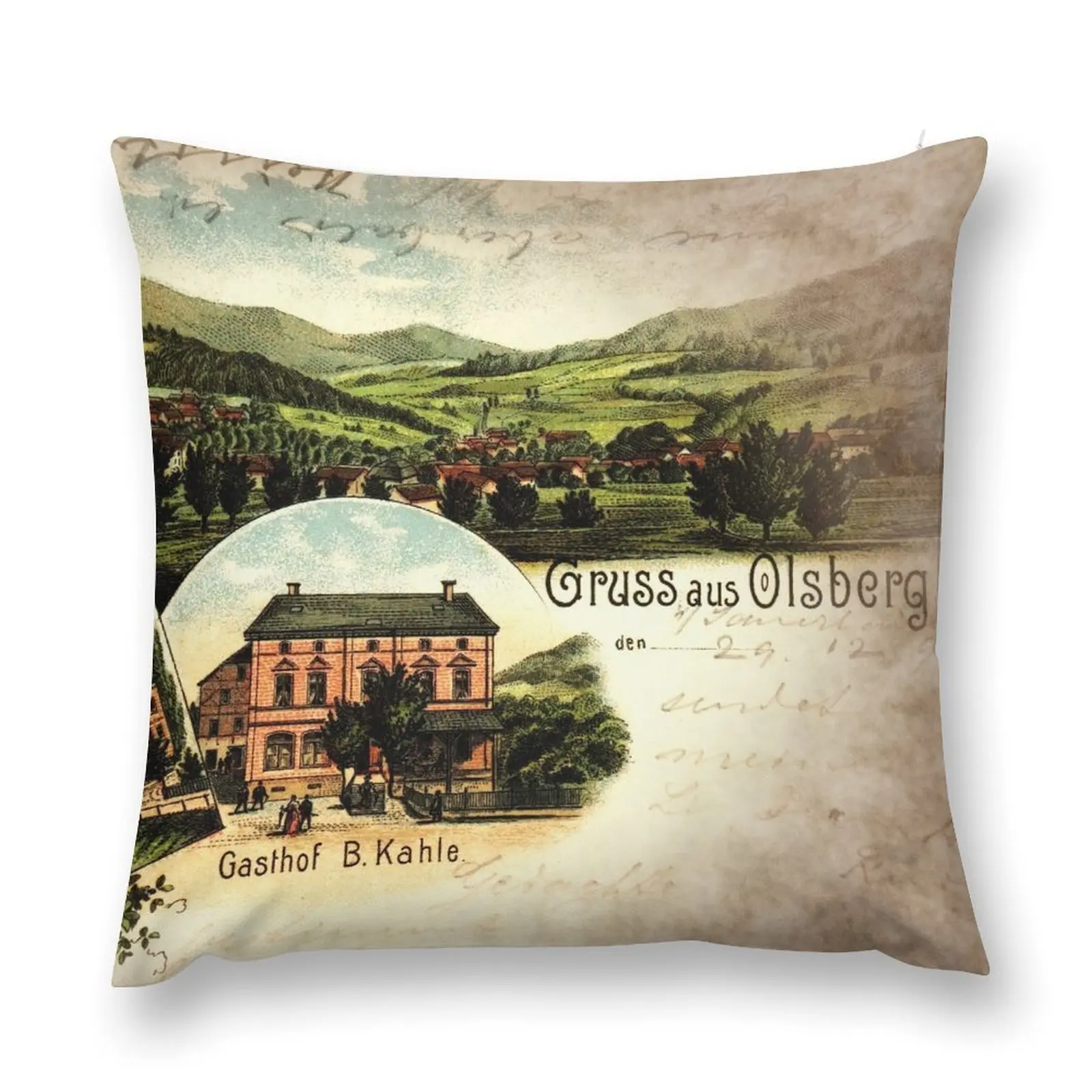 

Greetings from Olsberg 1898 Throw Pillow Luxury Pillow Case Room decorating items Custom Cushion Photo pillow