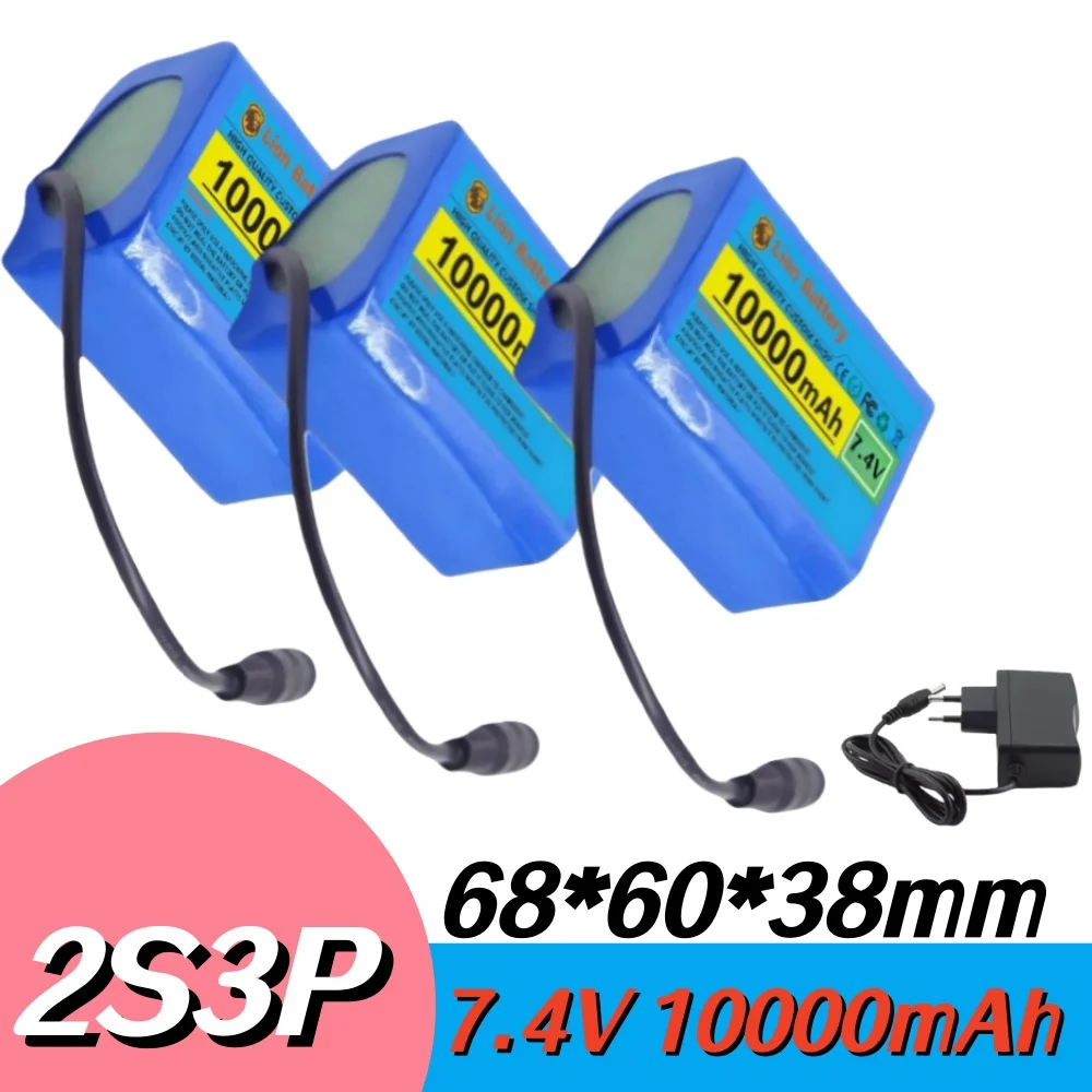 

2S3P 7.4V/8.4V 10000mAh 18650 Li-ion Rechargeable Battery Pack for Fishing Lights RC Remote Control Boat Night Fishing Light.