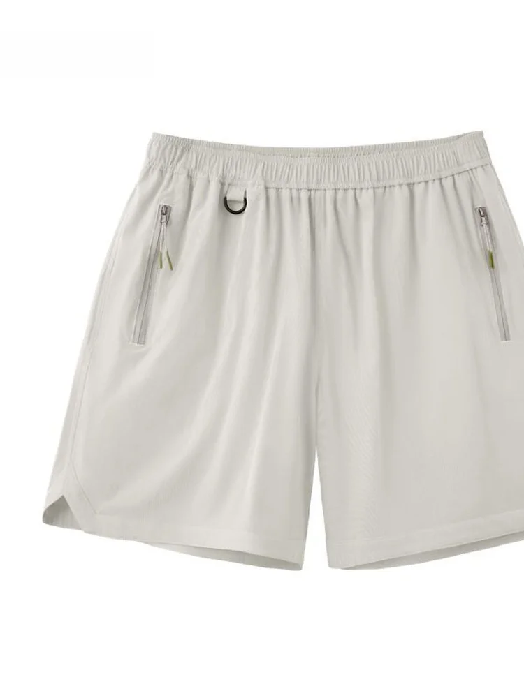 

Qui Dry Sports orts for Men Summer Outdoor Casual Zipper ket Loose Five-Quarter Length Breathable Comfortable Nylon ...