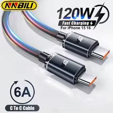 NNBILI 120W USB-C PD Fast Charger Cable