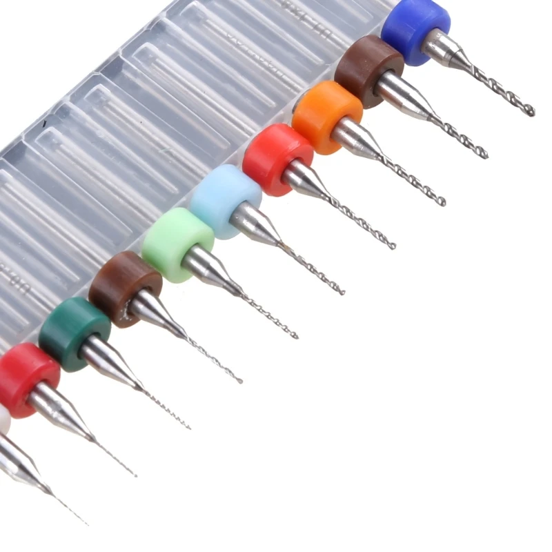 10Pcs PCB Print Circuit Board Micro Drill Bits Tool 0.3mm to 1.2 mm NEW Drop Shipping