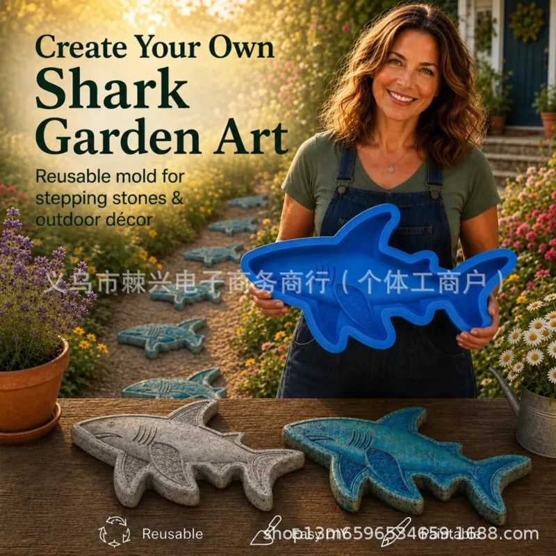 Reusable Turtle Concrete Mold Garden Stepping Stone Cement Paver Mold DIY Ocean Animal Path Maker Patio Yard Decor Mould