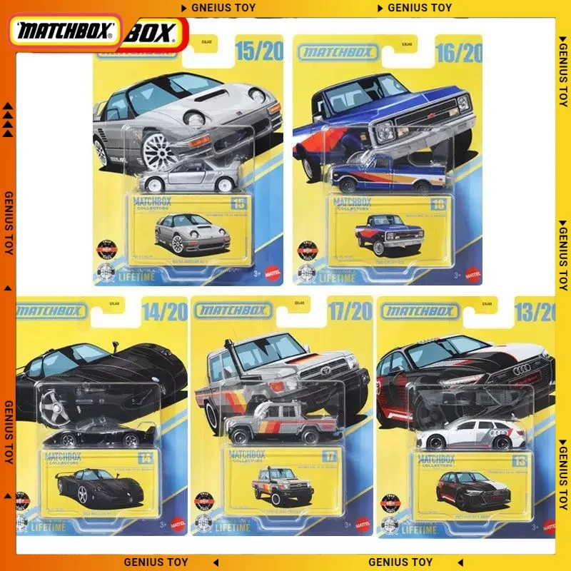 Matchbox 2026 Coleccionables GBJ48-G, Autos de Aleación Fundida a Presión, Audi, Maserati MC12, Mazda, Chevy, Toyota Land Cruiser, Regalo para Fanáticos de Autos
