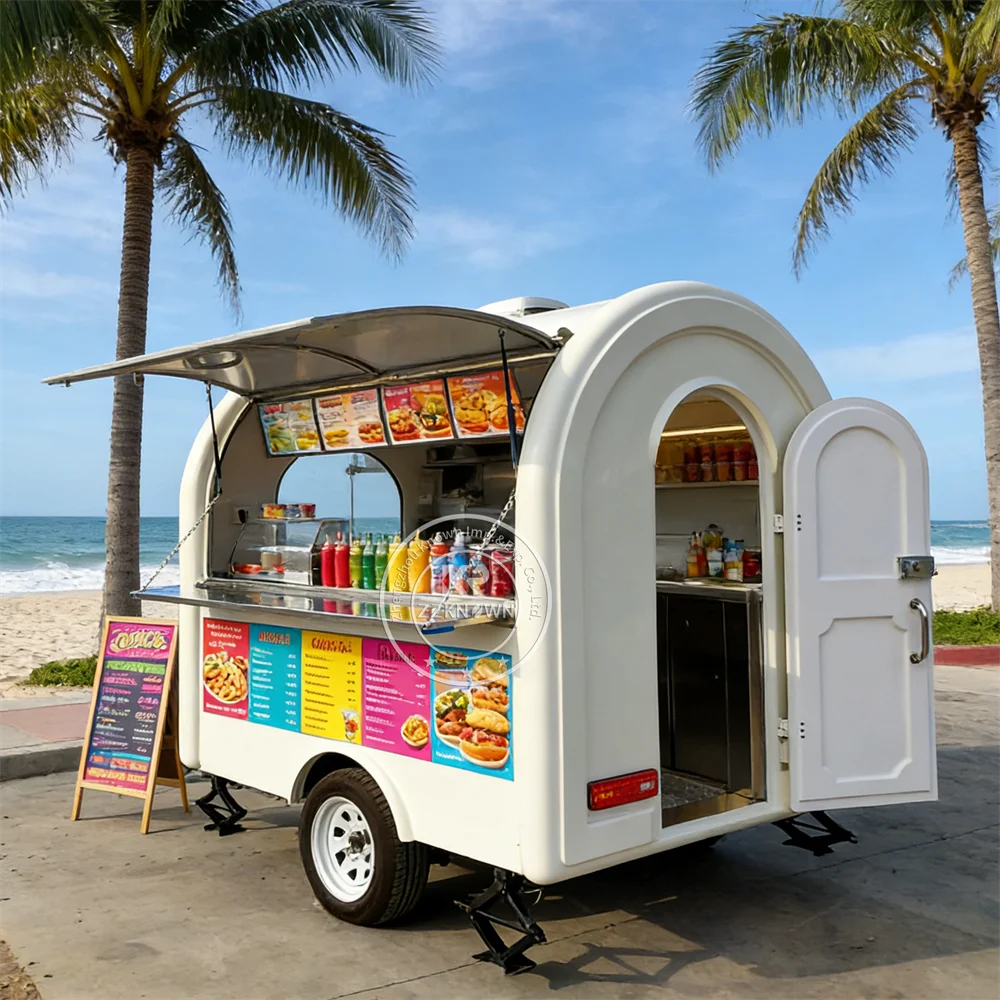 

Уличные фудтраки по низкой цене: тележки для фастфуда, прицепы для бабл-чая, передвижные кухни на колесах