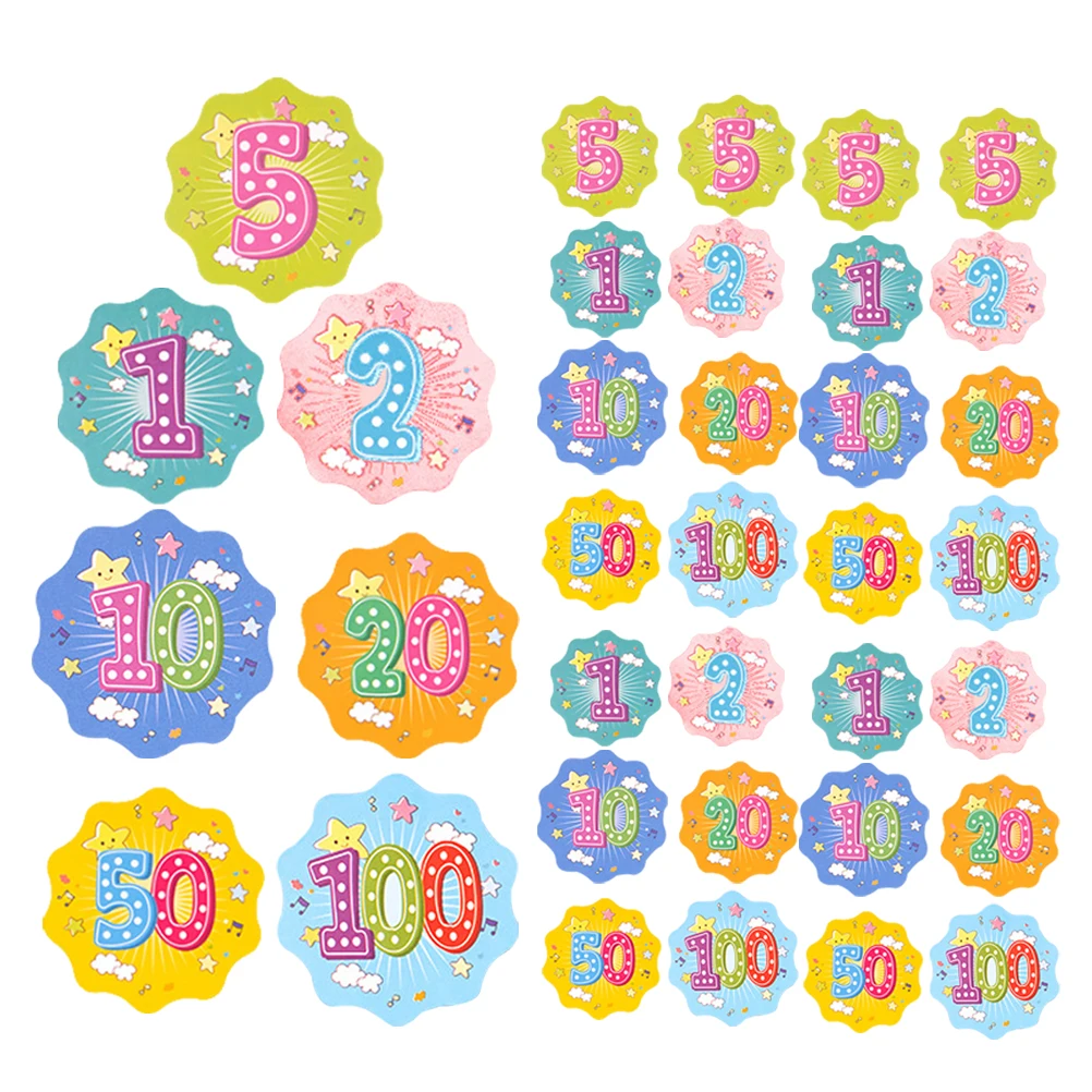 

700pcs Points Reward Card Animal Stickers Kids Birthday Badge Students Decorate Balloon Paper Classroom Punch Cards Task