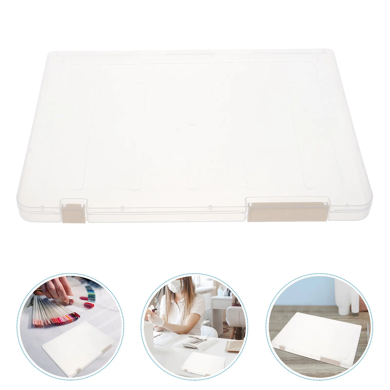 

Органайзер для украшений для ногтей, прозрачный компактный контейнер для хранения, держатель для хранения материалов для нейл-арта, контейнер-органайзер для демонстрации украшений