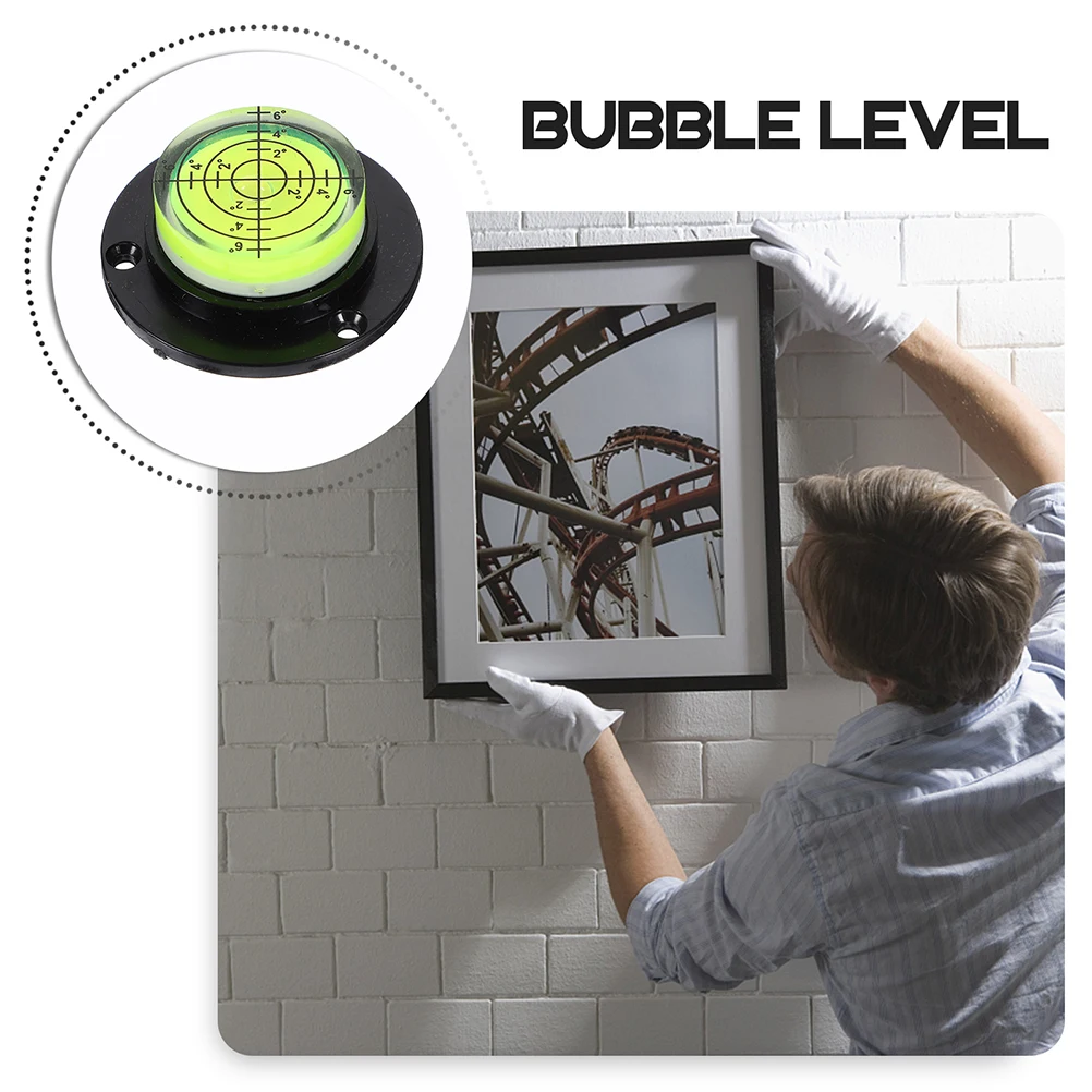 2pcs Bubble Mini Level Tool Compact High Precision Small Spirit Level With Base For Rv Tripod Camera Phonograph Diy Outdoor Use