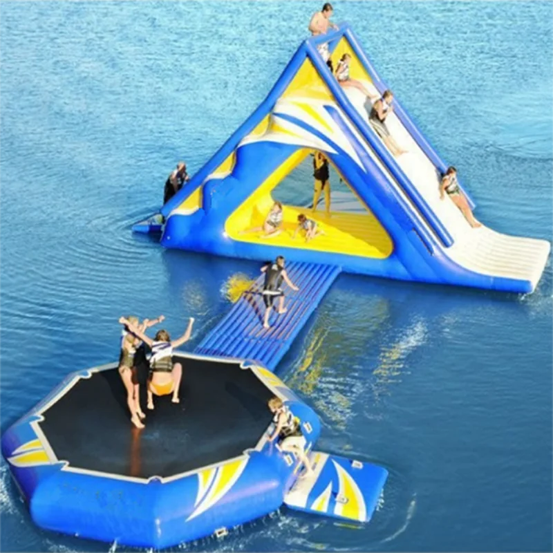 

Inflatable Water Park Equipment Floating Trampoline Aqua Jump Water Floating Trampolines